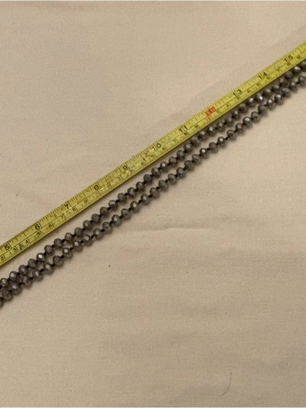 Faceted Smoky Gray Beaded Necklace